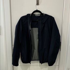 Rolex Women’s Navy Hooded Windbreaker Rain Jacket